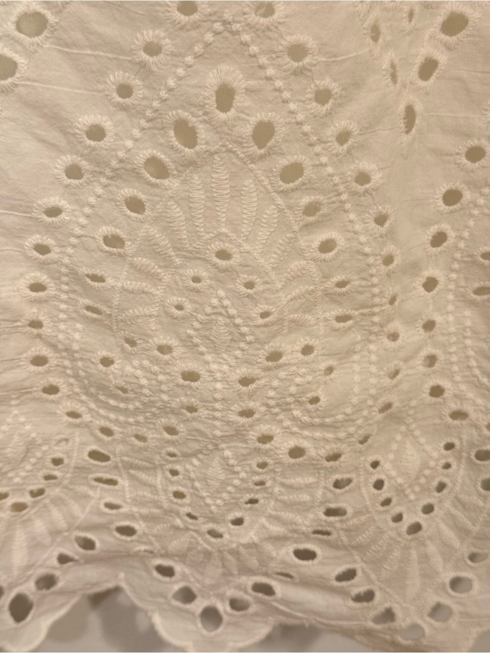 REVOLVE Cream Eyelet V-Neck Mini Dress - Picture 9 of 12